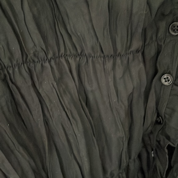 NWT Zara black shirred shirt size XL - Picture 2 of 7